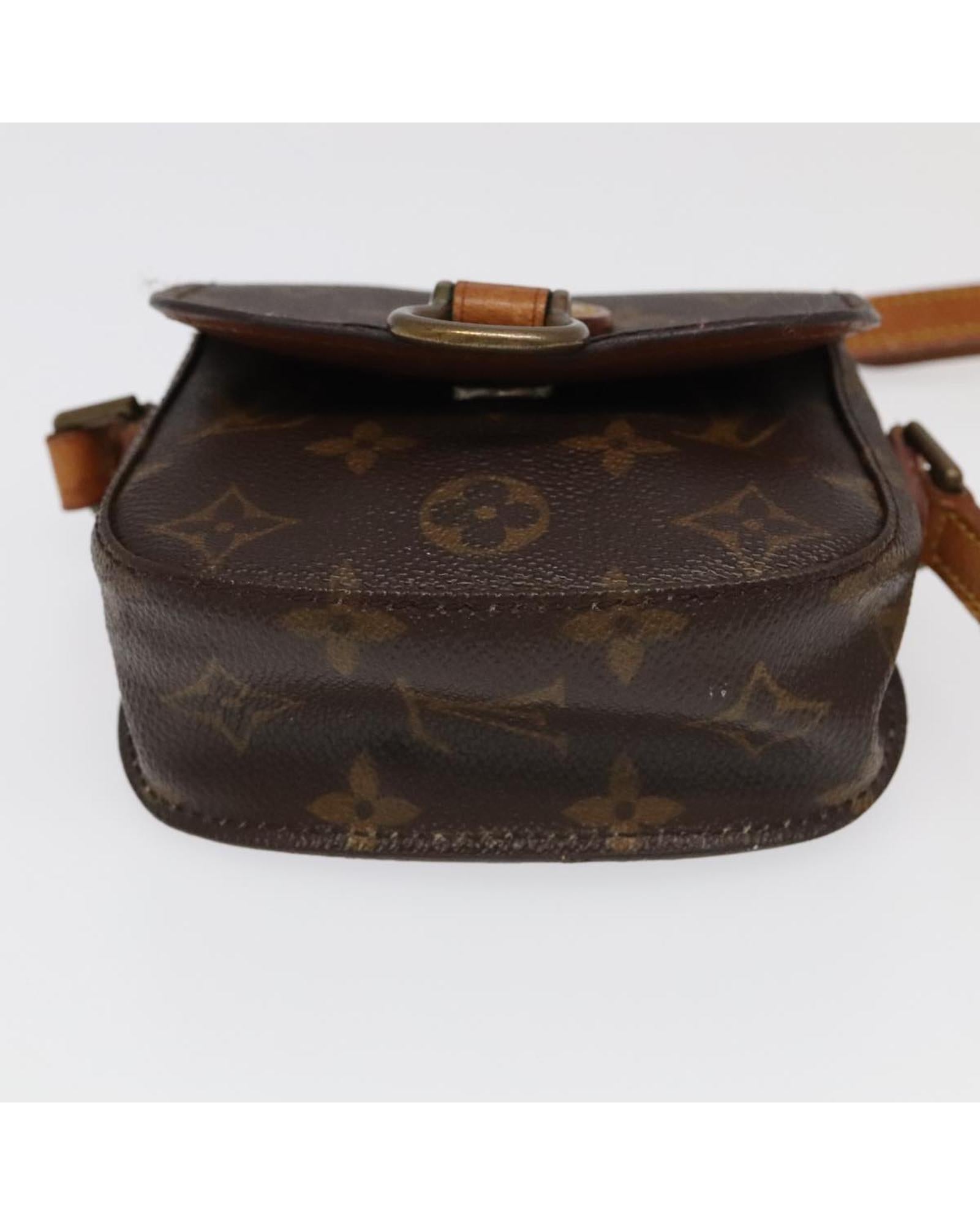 Monogram Canvas Shoulder Bag with Adjustable Strap and Classic Design