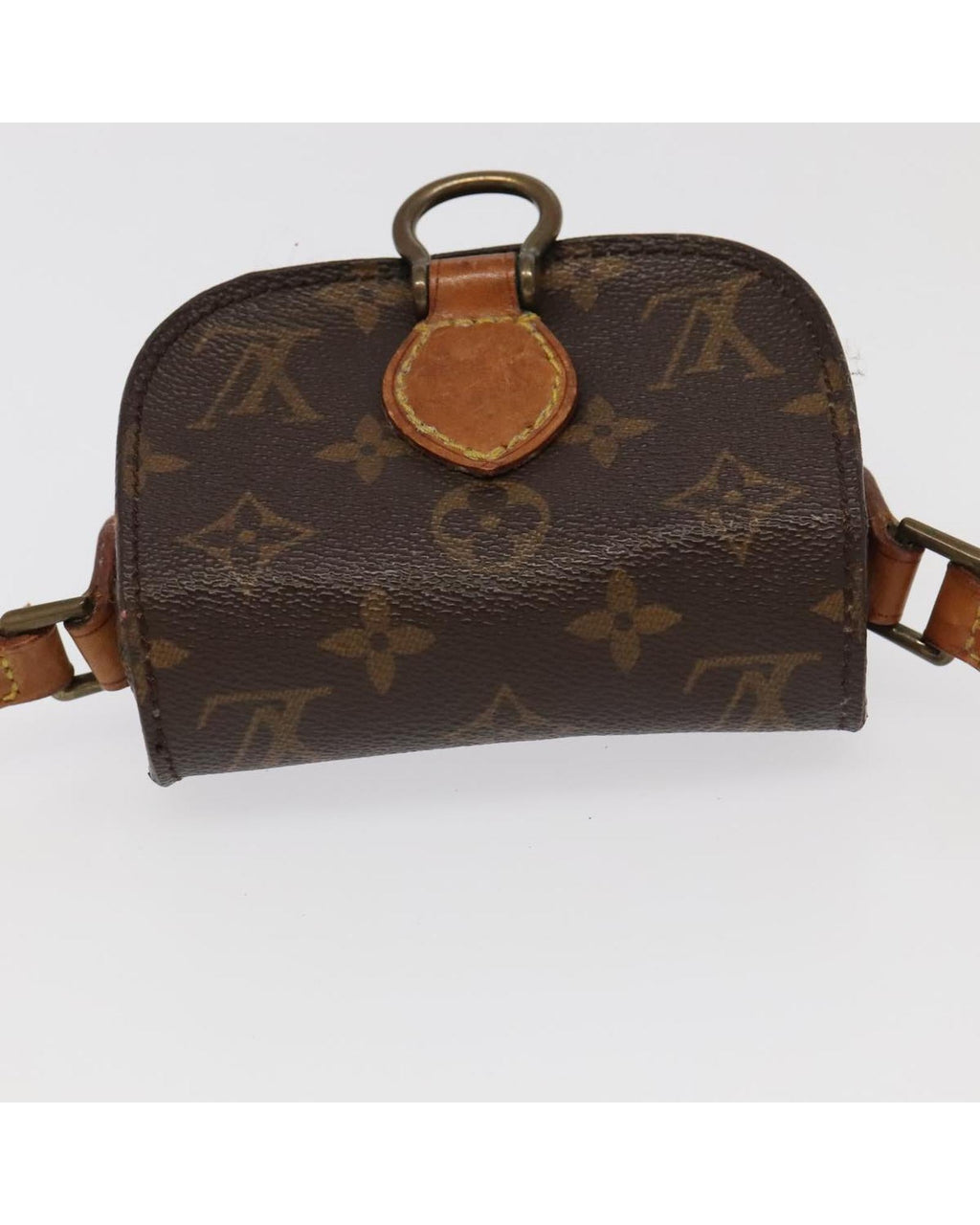 Monogram Canvas Shoulder Bag with Adjustable Strap and Classic Design