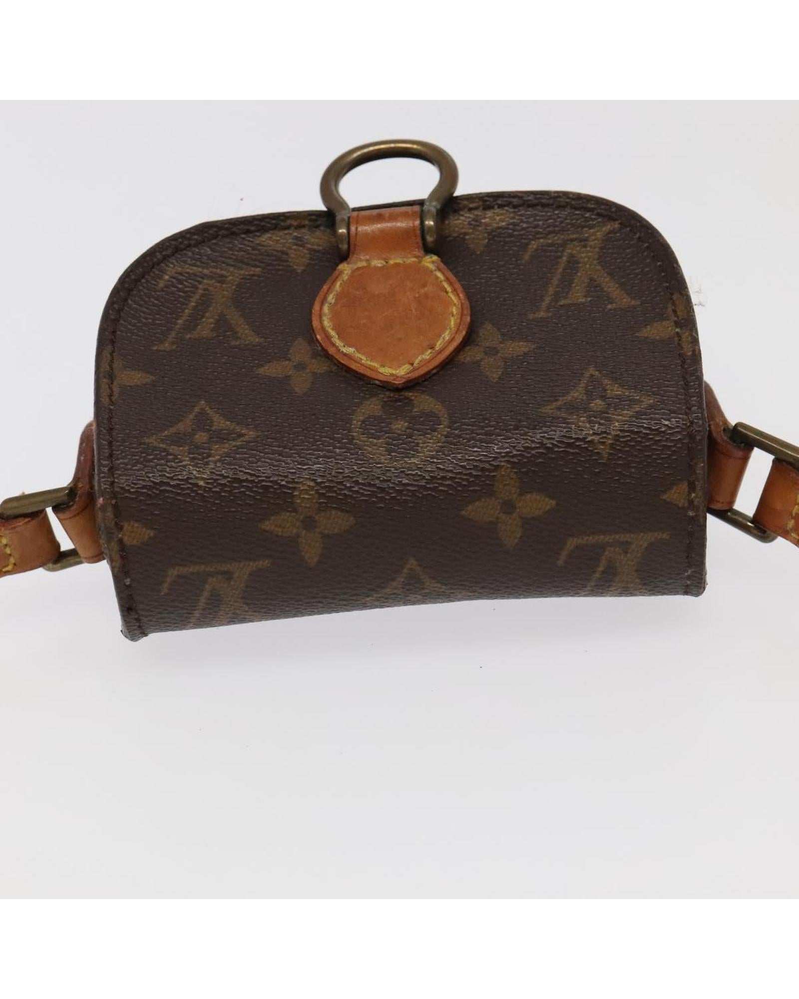 Monogram Canvas Shoulder Bag with Adjustable Strap and Classic Design