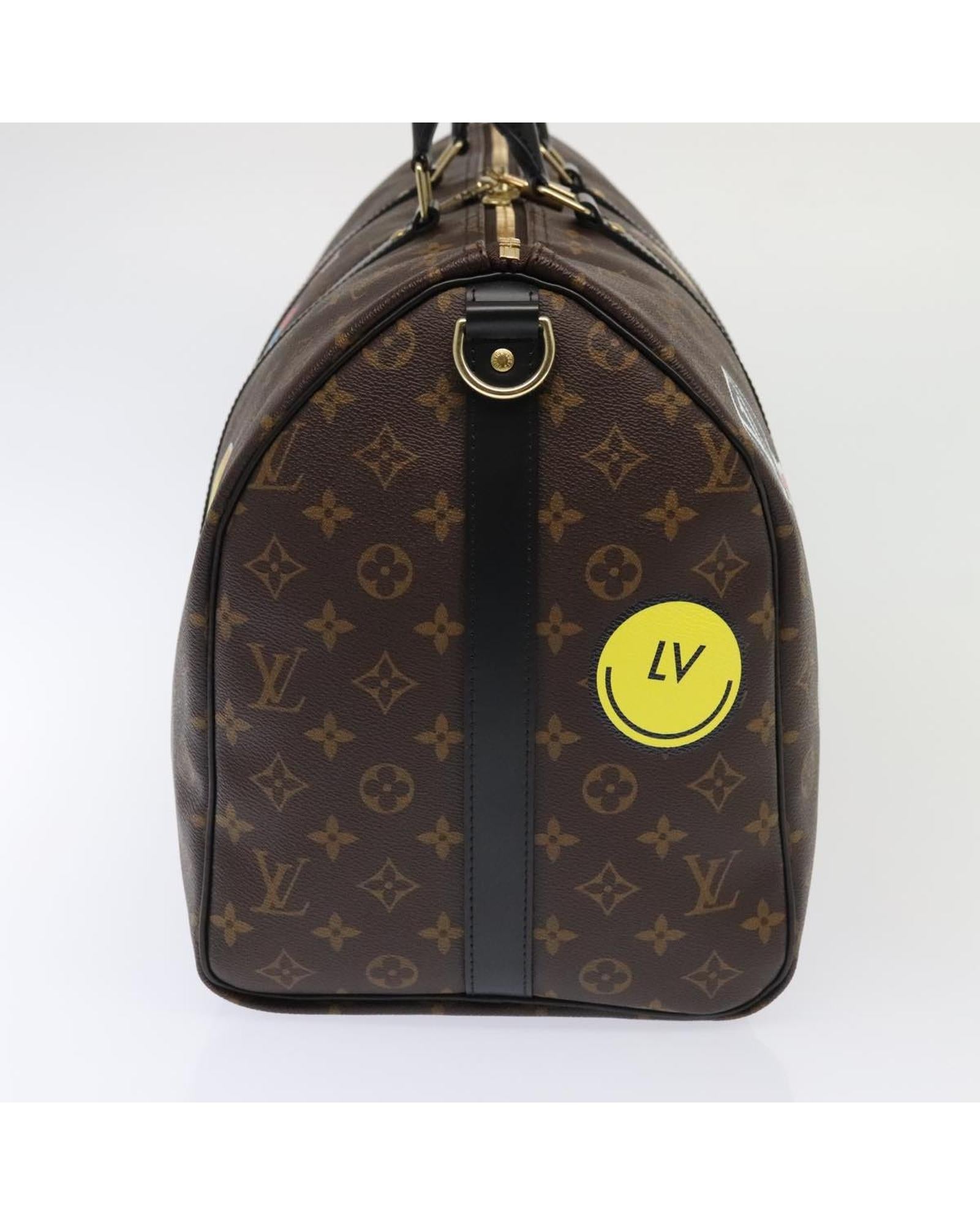 Monogram Canvas Keepall Bandouliere Bag with Dust Bag and Accessories