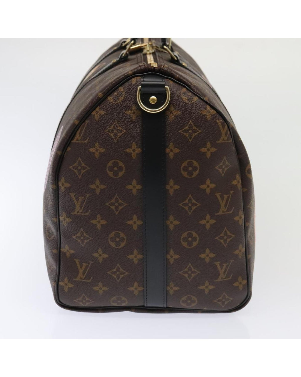 Monogram Canvas Keepall Bandouliere Bag with Dust Bag and Accessories