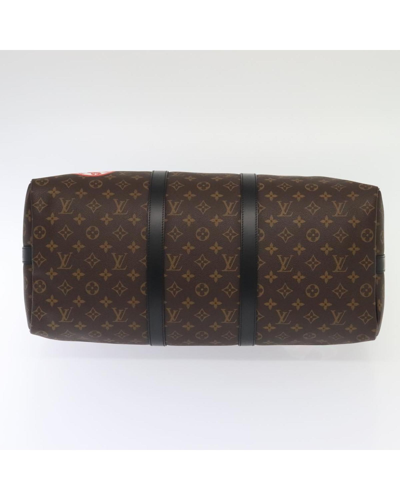 Monogram Canvas Keepall Bandouliere Bag with Dust Bag and Accessories
