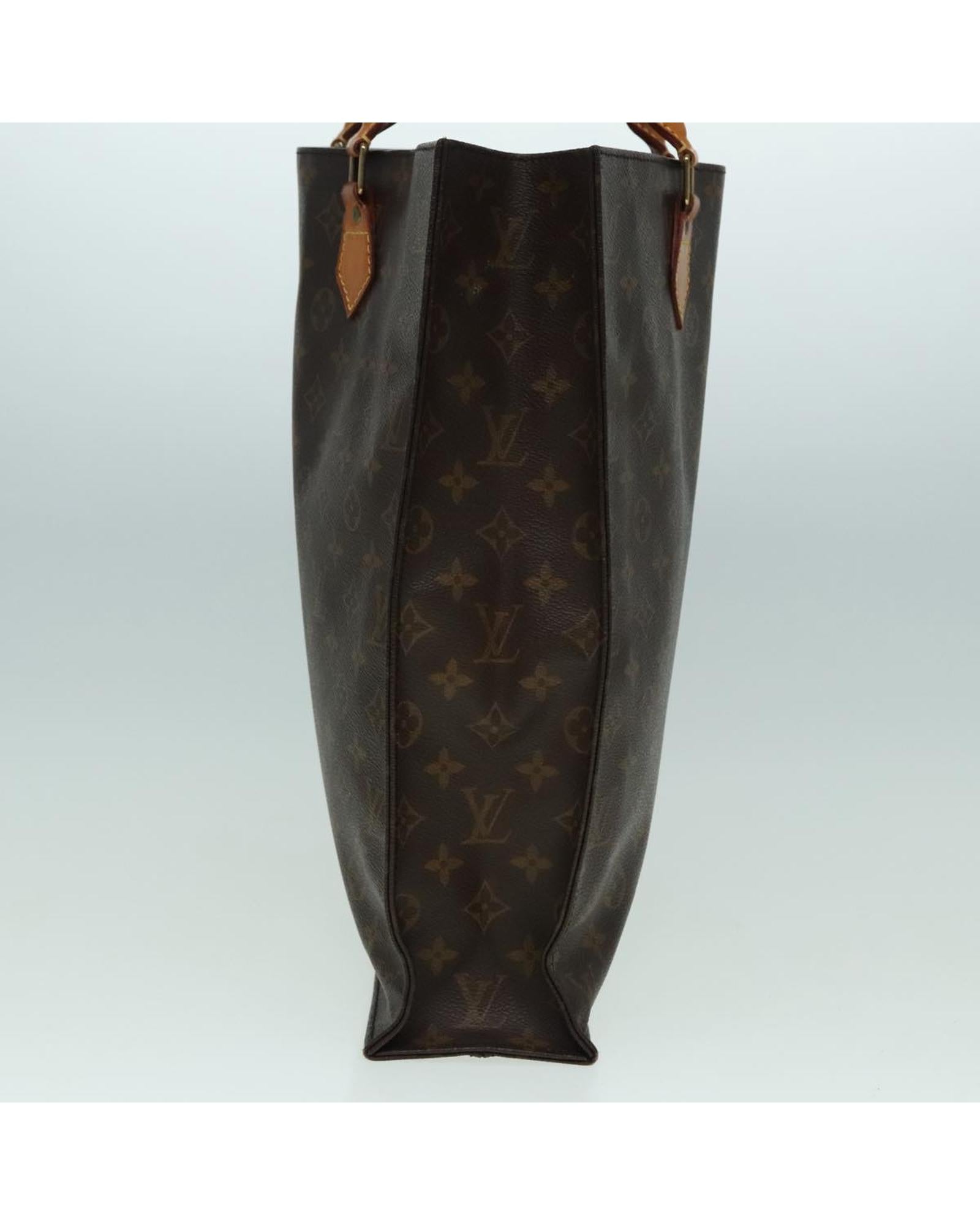 Monogram Canvas Sac Plat Handbag with Tobacco Scent and Wear