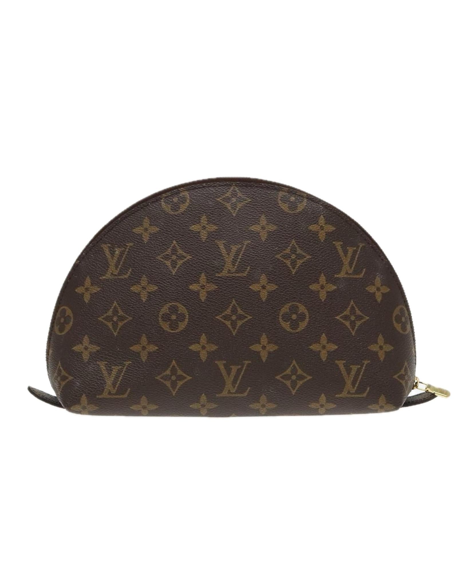 Monogram Canvas Cosmetic Pouch with Storage Odor