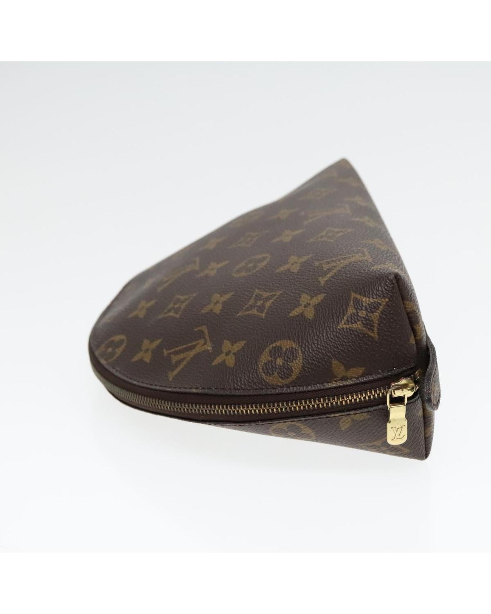 Monogram Canvas Cosmetic Pouch with Storage Odor