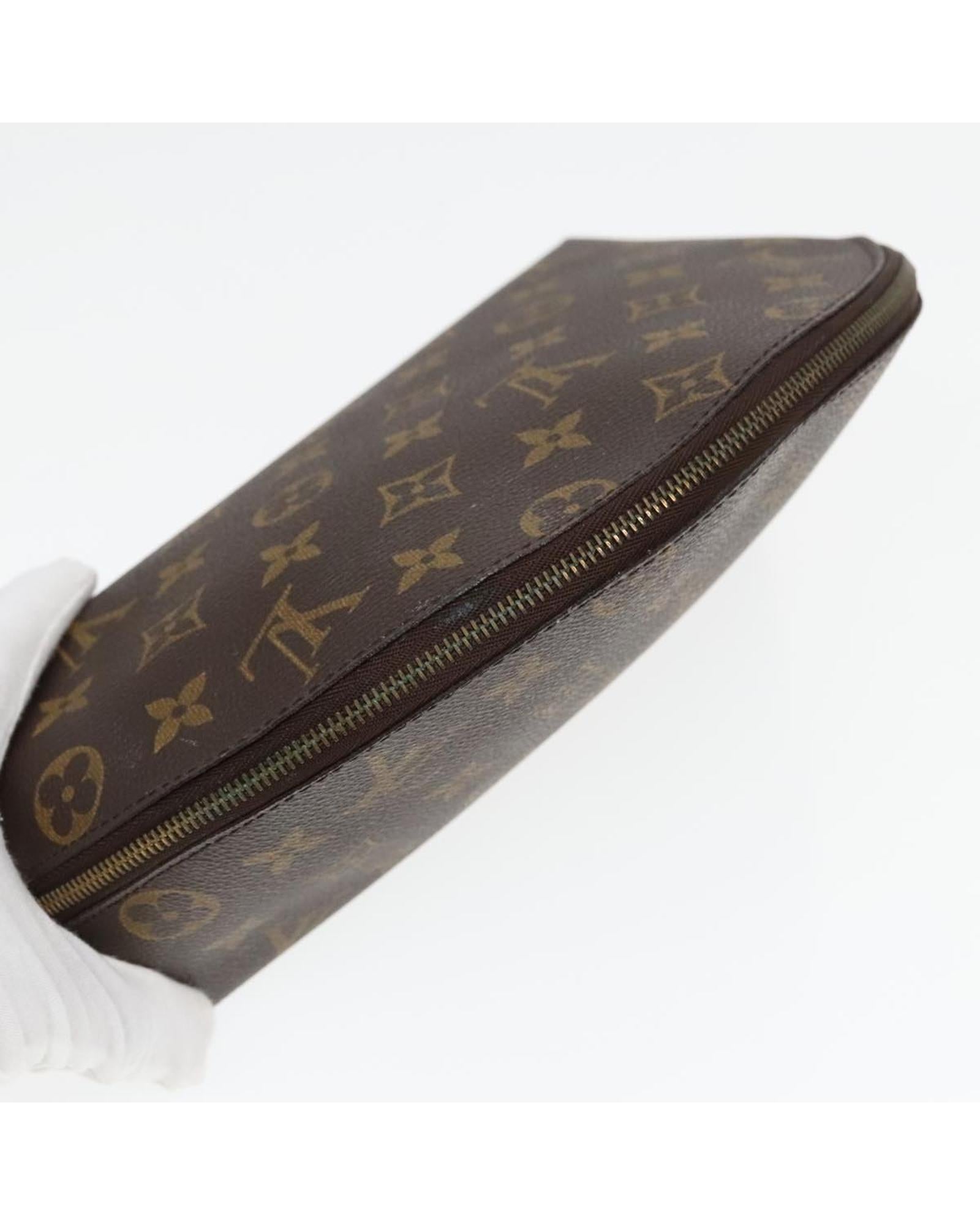 Monogram Canvas Cosmetic Pouch with Storage Odor