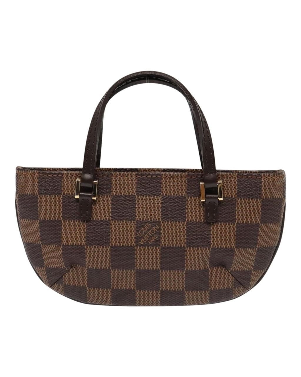 Damier Canvas Accessory Pouch with Dust Bag and Shoulder Strap