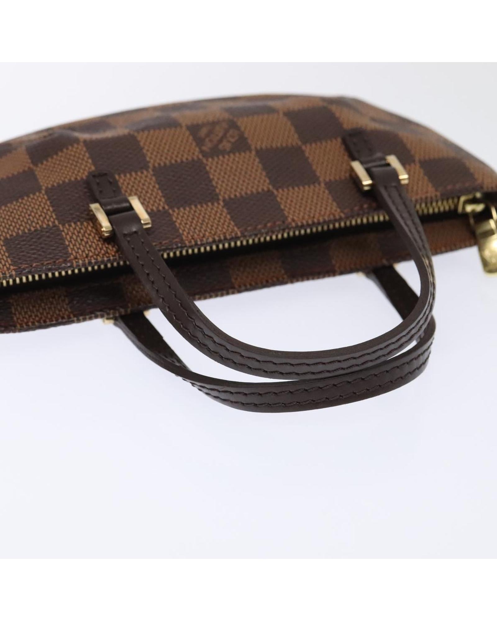 Damier Canvas Accessory Pouch with Dust Bag and Shoulder Strap