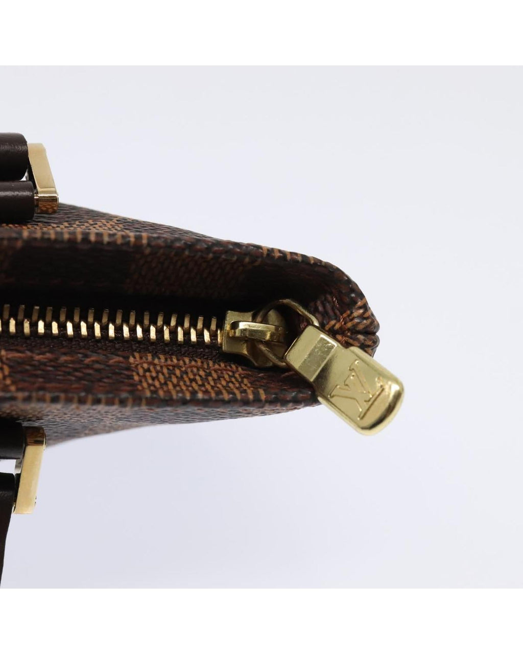 Damier Canvas Accessory Pouch with Dust Bag and Shoulder Strap