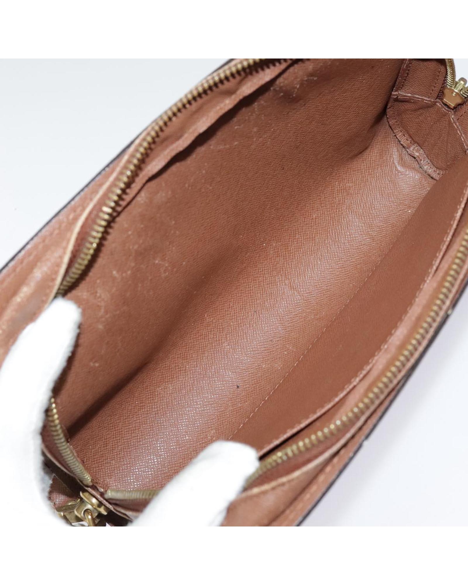 Monogram Canvas Clutch Bag with Multiple Compartments