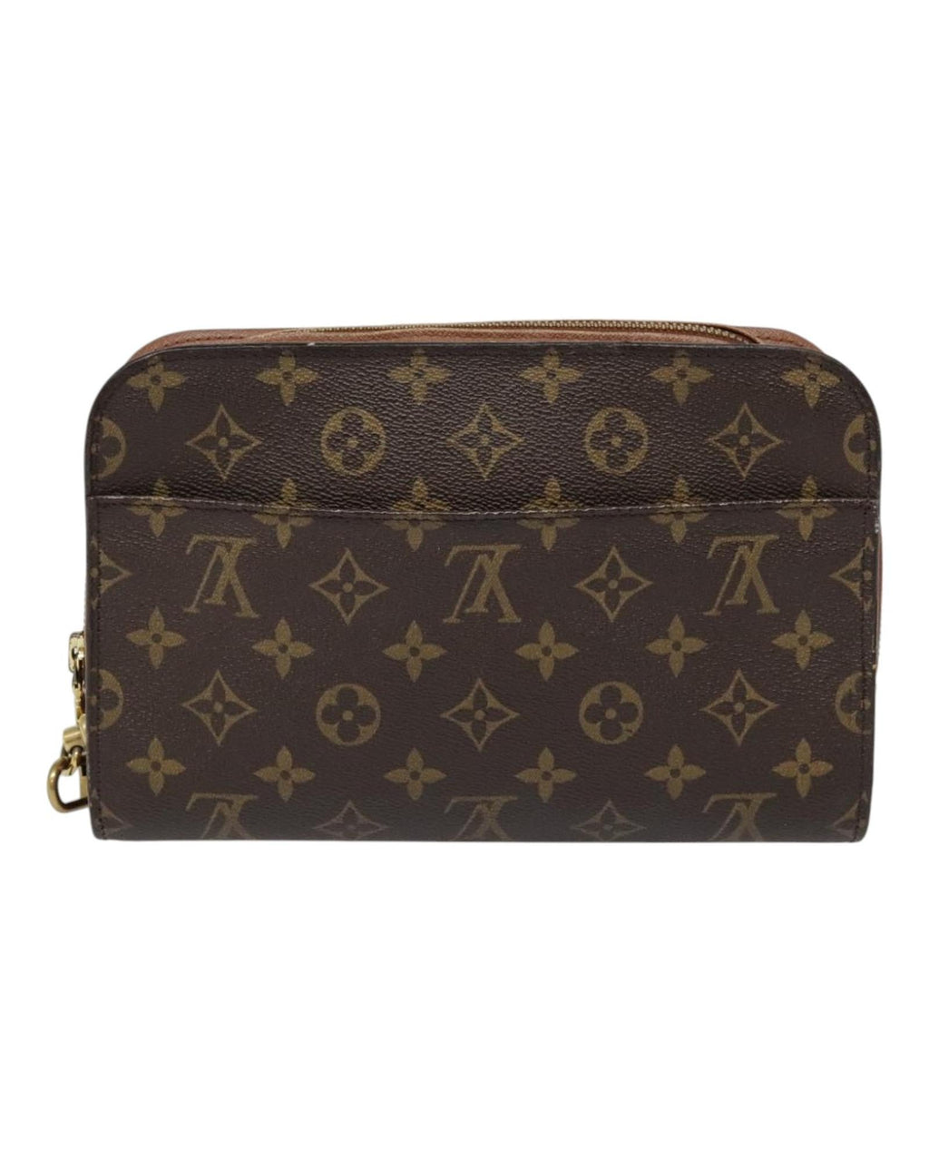 Monogram Canvas Clutch Bag with Multiple Compartments