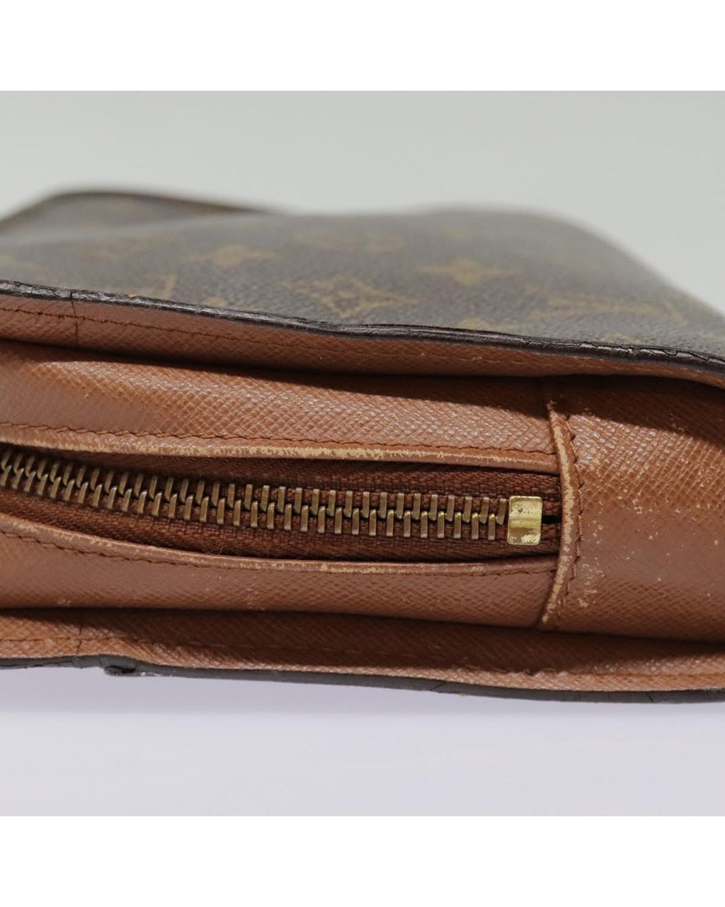 Monogram Canvas Clutch Bag with Multiple Compartments