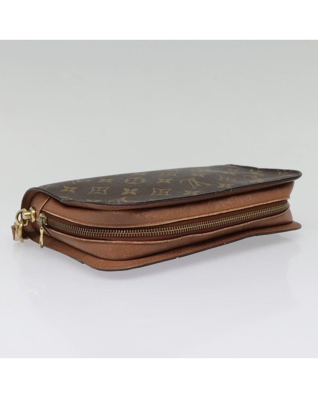 Monogram Canvas Clutch Bag with Multiple Compartments