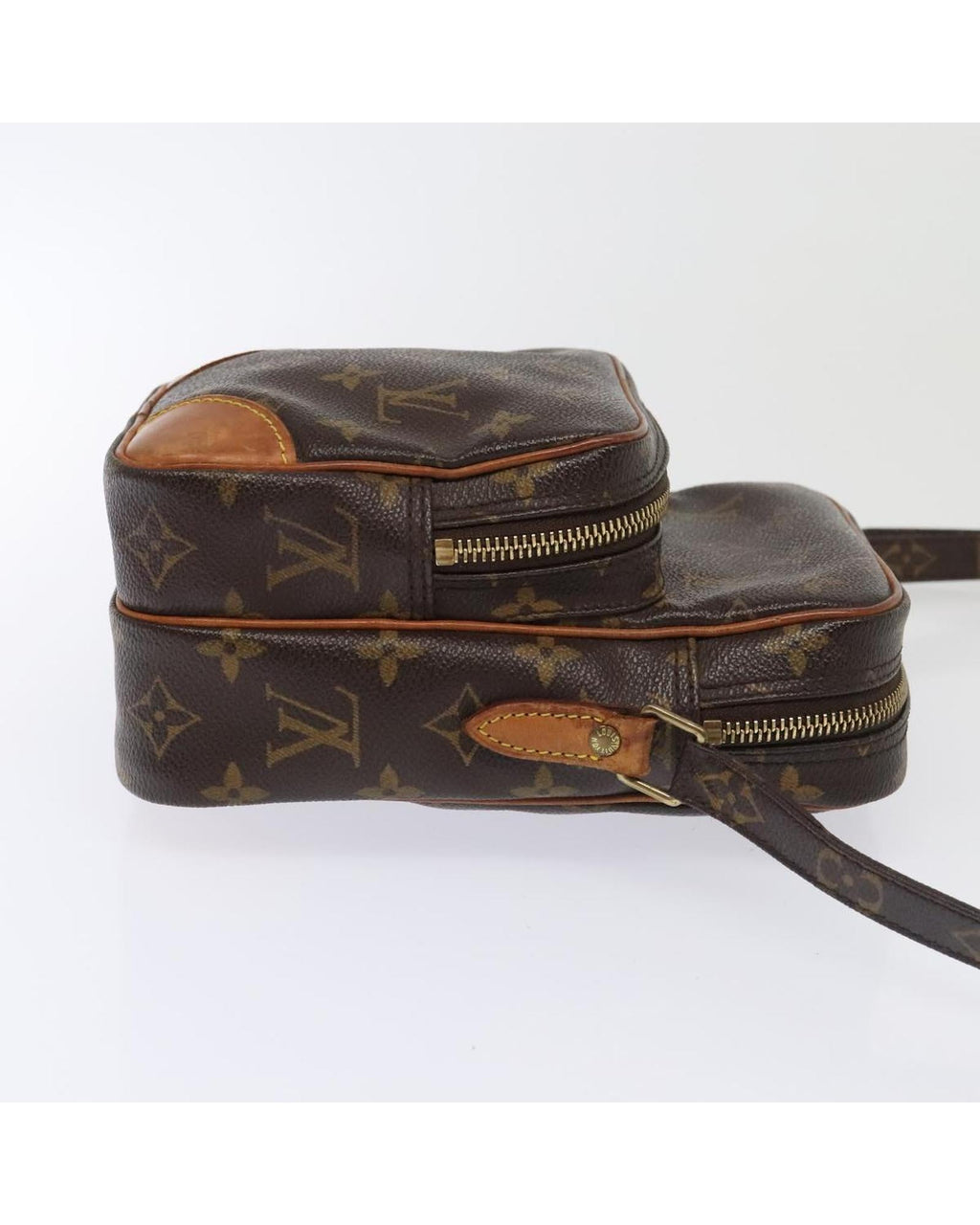 Monogram Canvas Shoulder Bag with Adjustable Strap