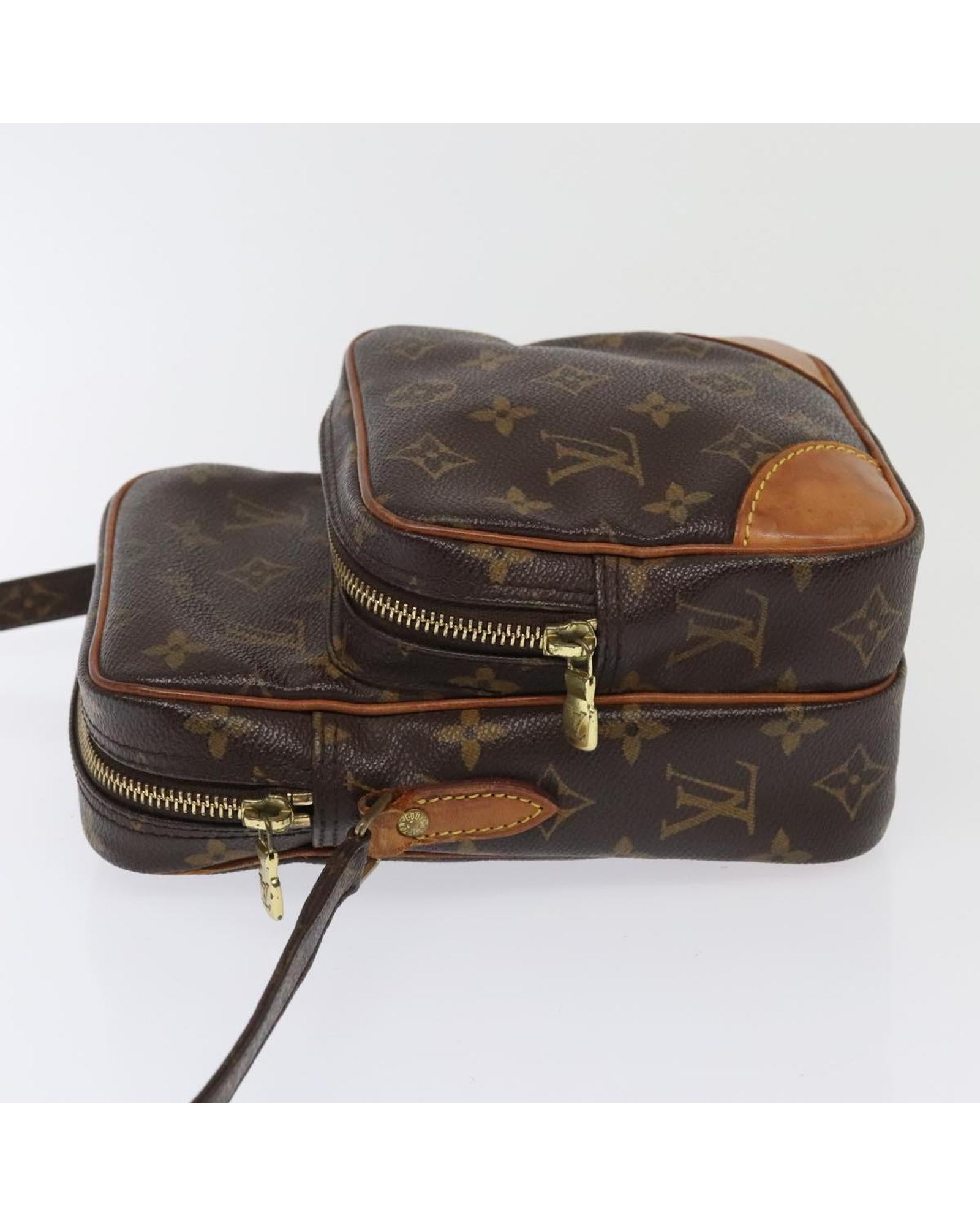 Monogram Canvas Shoulder Bag with Adjustable Strap
