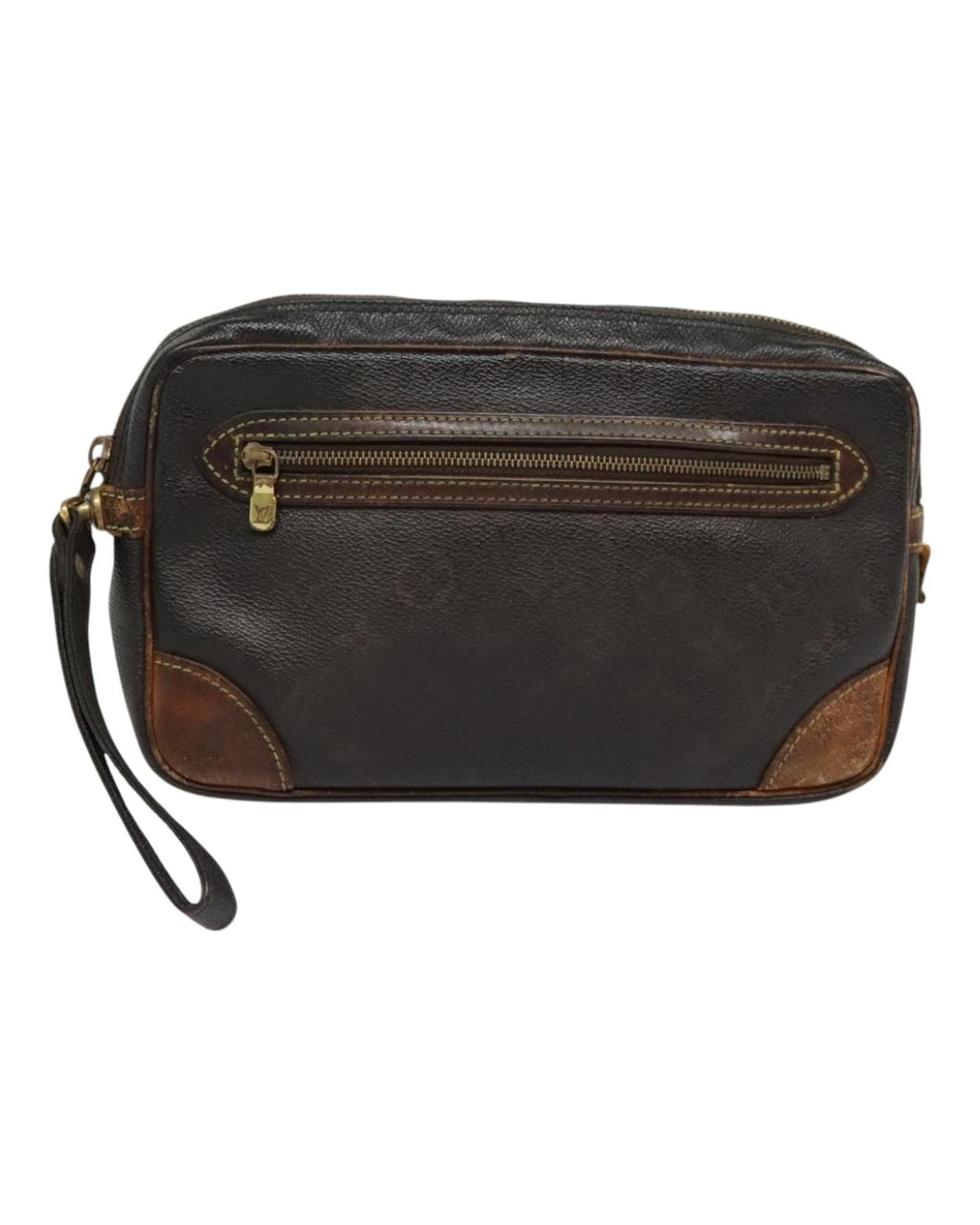 Monogram Clutch Bag with Wristlet Strap