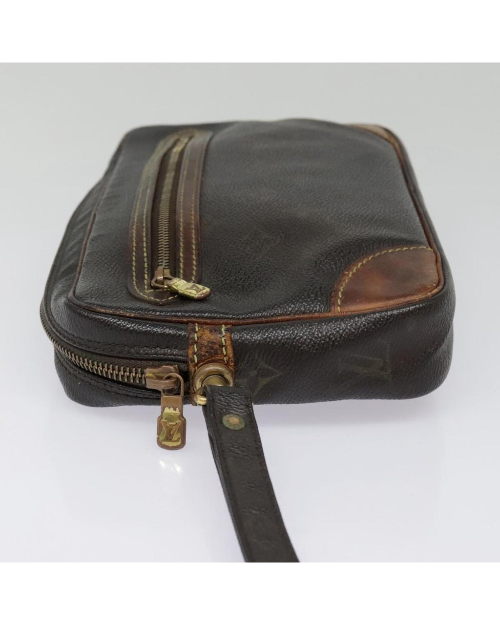Monogram Clutch Bag with Wristlet Strap
