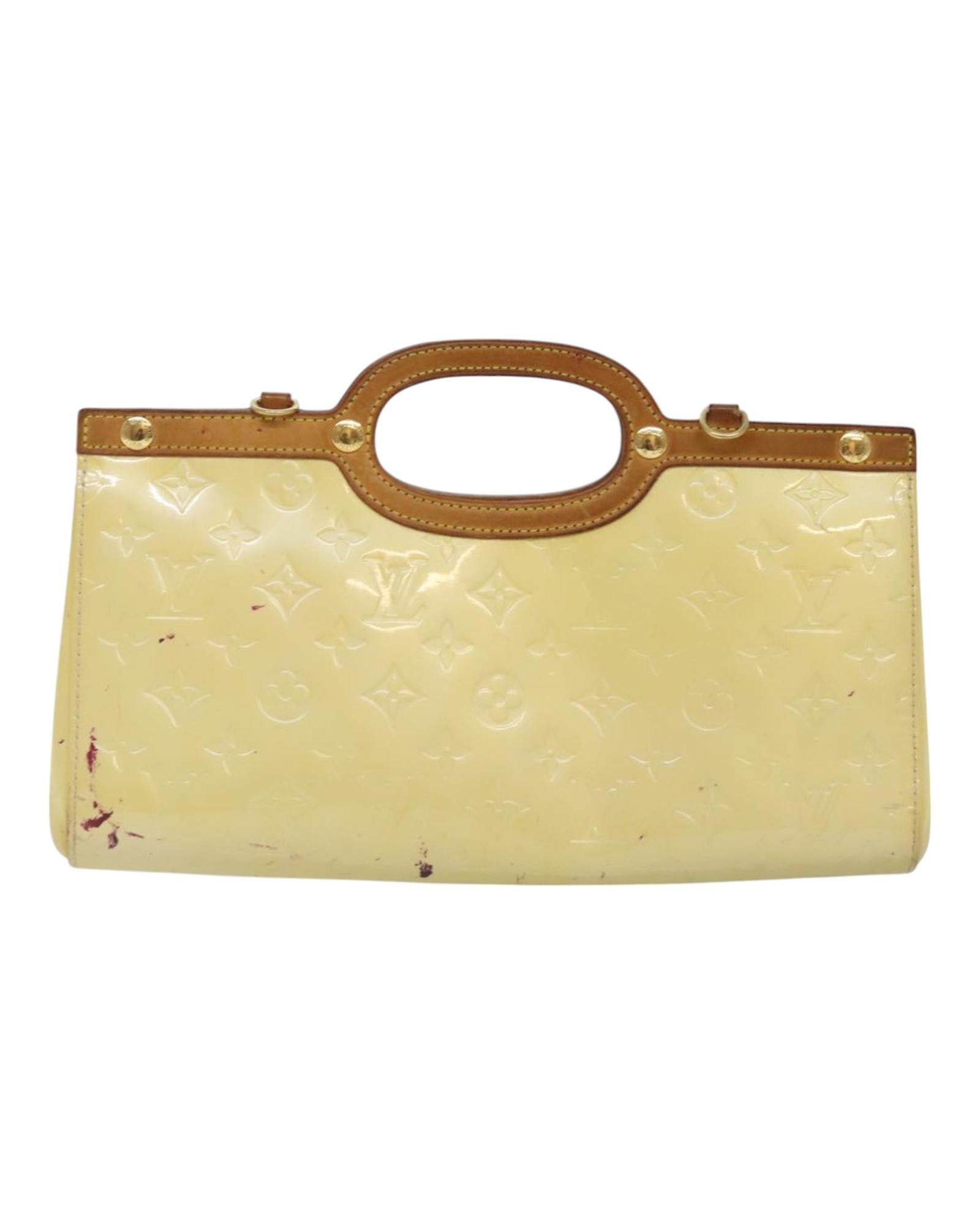 Monogram Vernis Roxbury Drive Patent Leather Hand Bag with Shoulder Strap