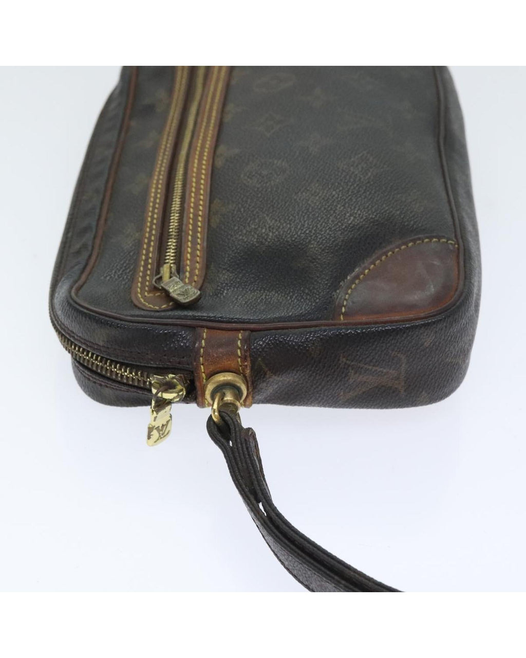 Monogram Canvas Clutch Bag with Wrist Strap