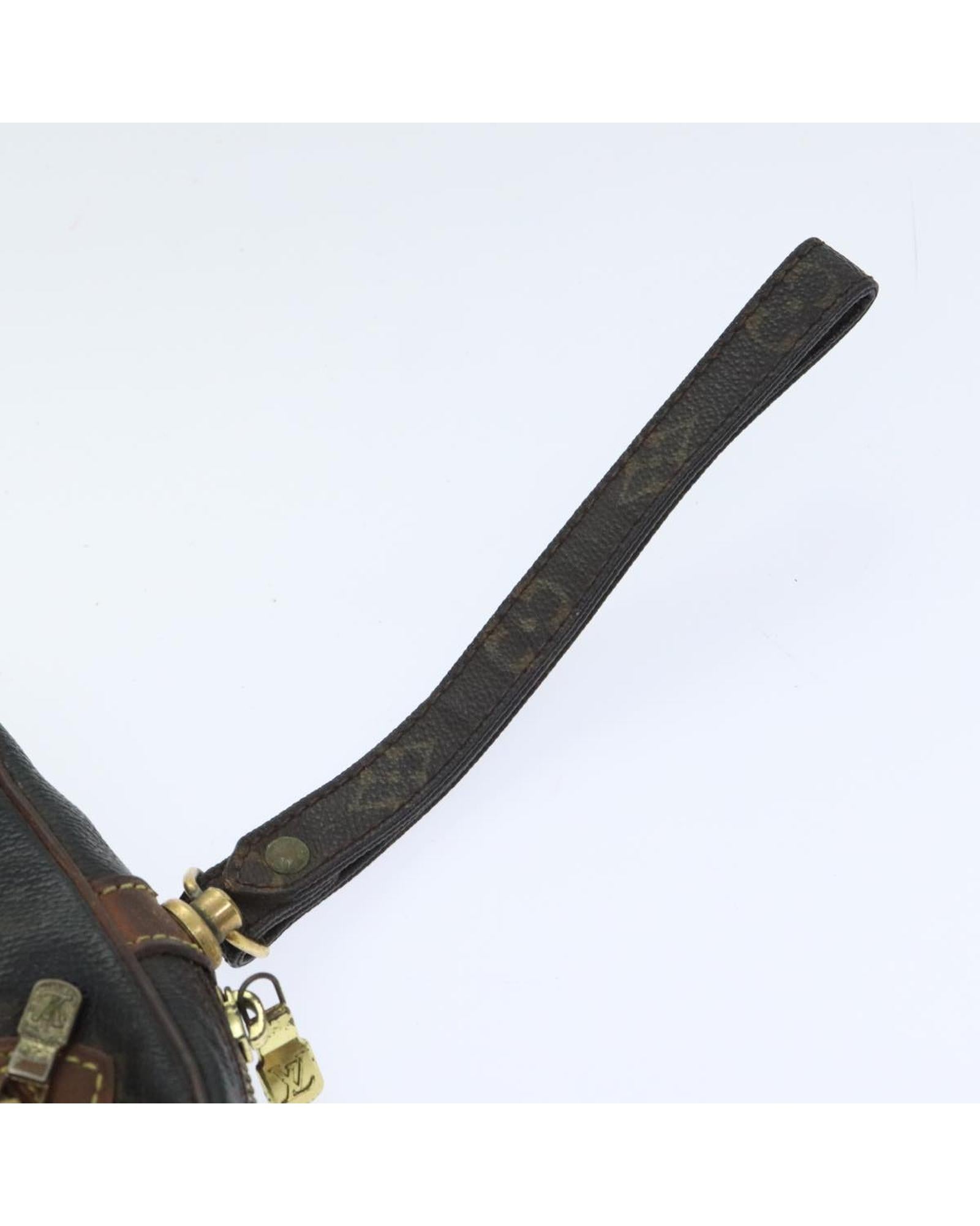 Monogram Canvas Clutch Bag with Wrist Strap