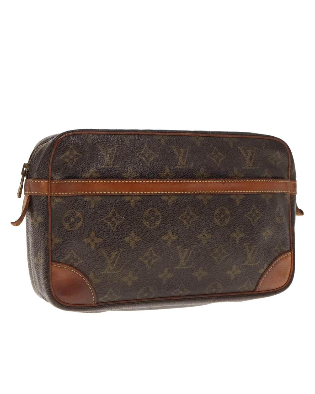 Monogram Compiegne 28 Clutch Bag with  LV Design
