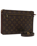 Monogram Canvas Shoulder Bag with Zippered Pocket