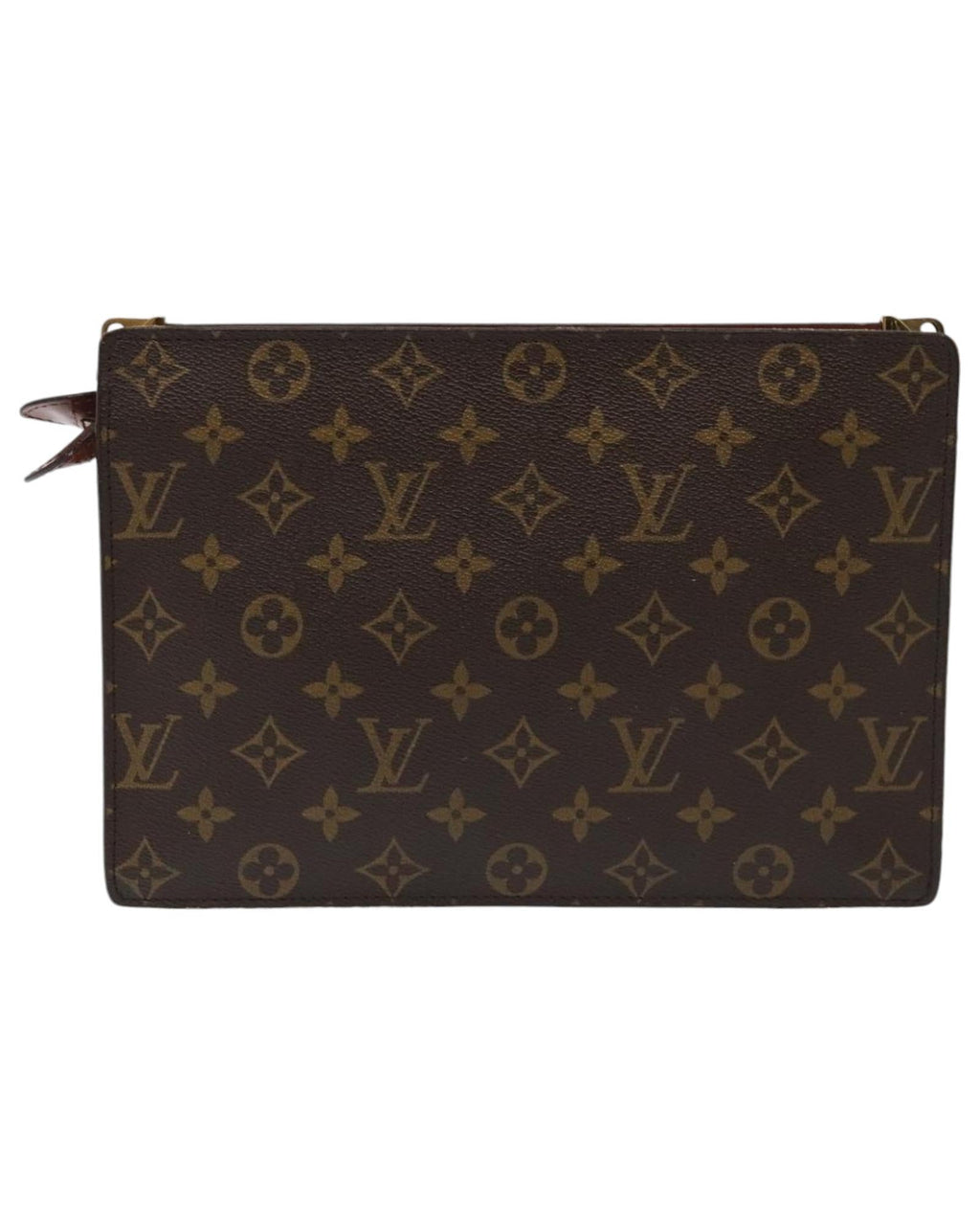 Monogram Canvas Shoulder Bag with Zippered Pocket