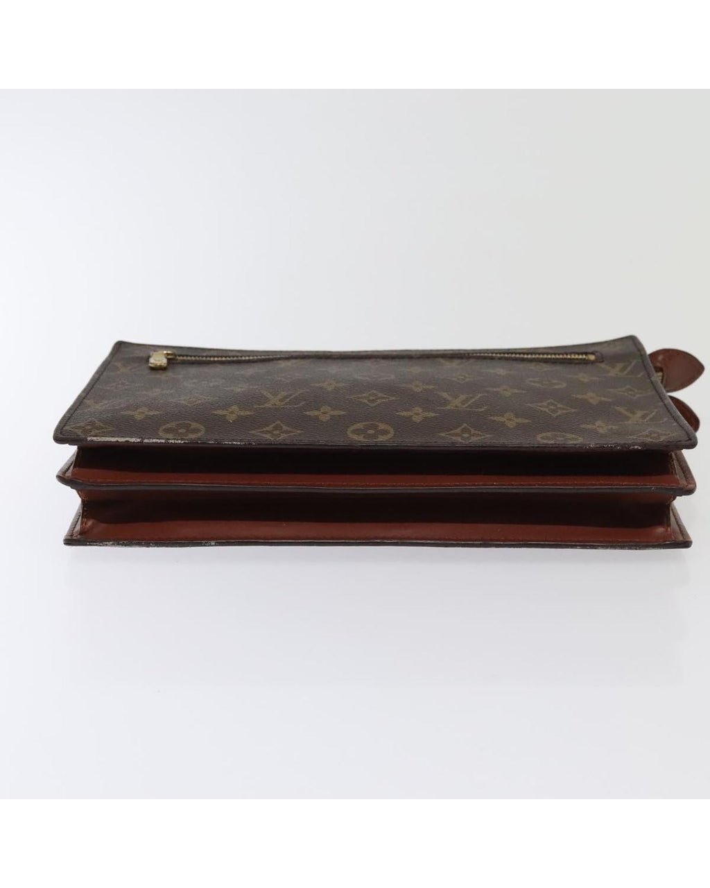 Monogram Canvas Shoulder Bag with Zippered Pocket