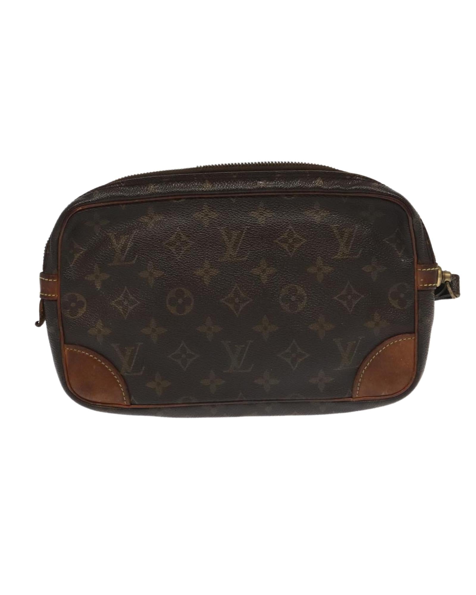 Monogram Clutch Bag with Wristlet Strap