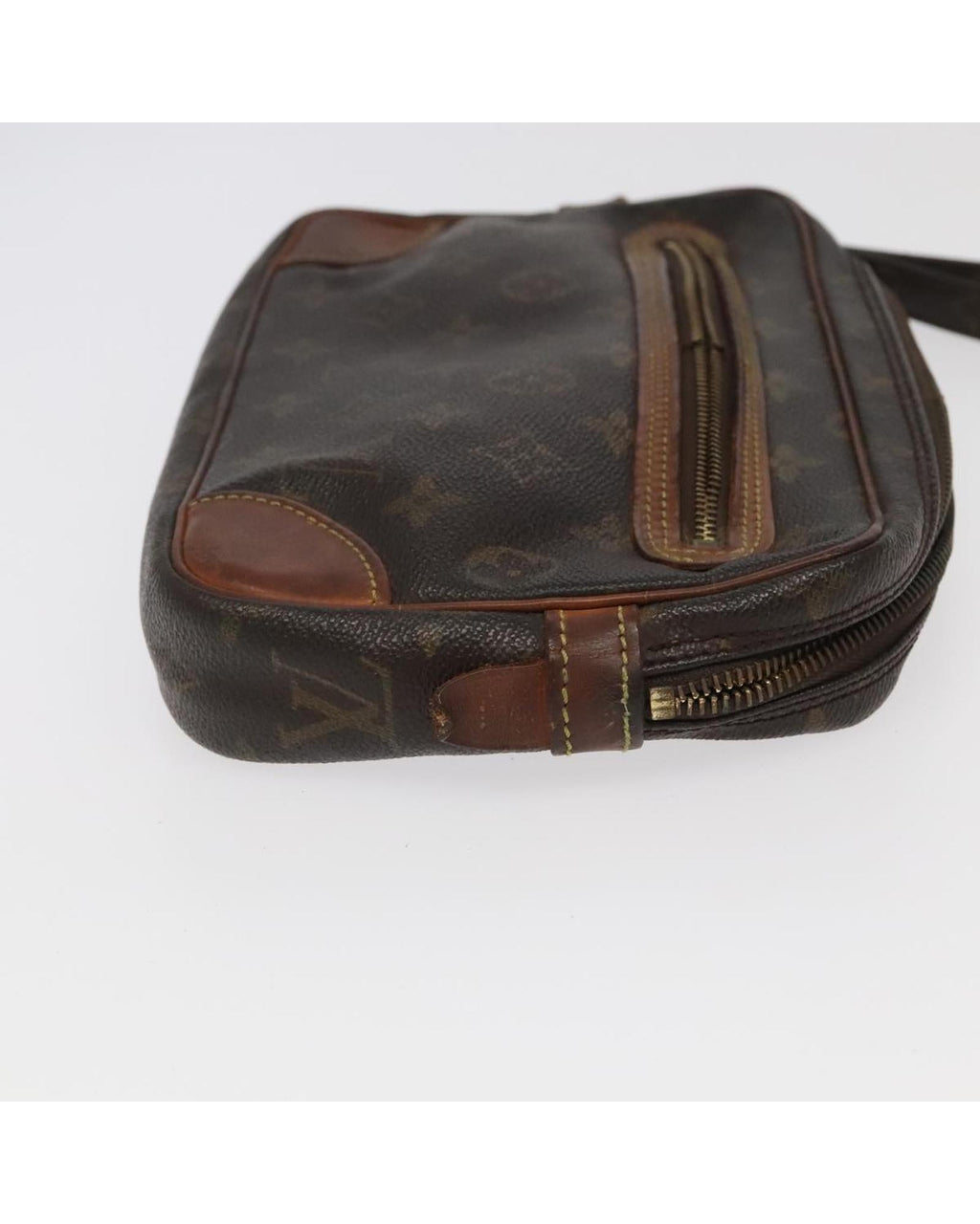 Monogram Clutch Bag with Wristlet Strap