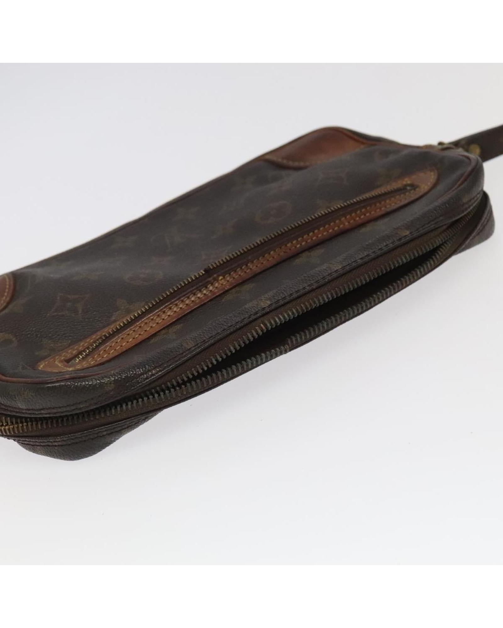 Monogram Clutch Bag with Wristlet Strap