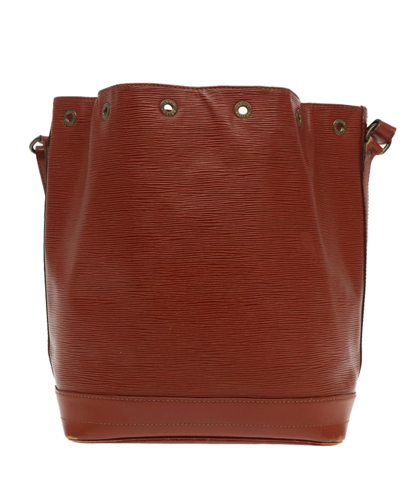 Epi Noe Leather Shoulder Bag with Drawstring Closure