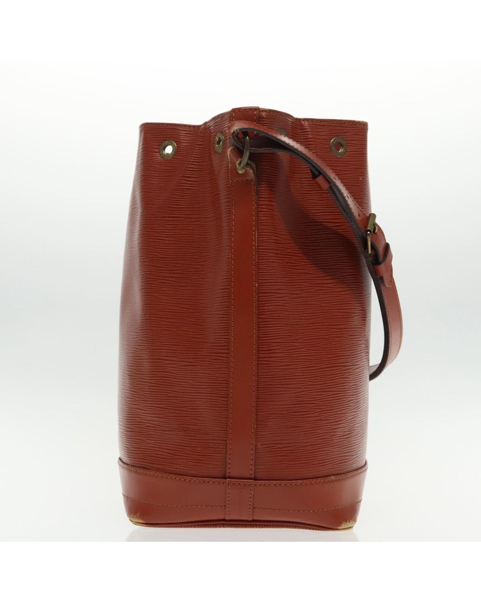 Epi Noe Leather Shoulder Bag with Drawstring Closure