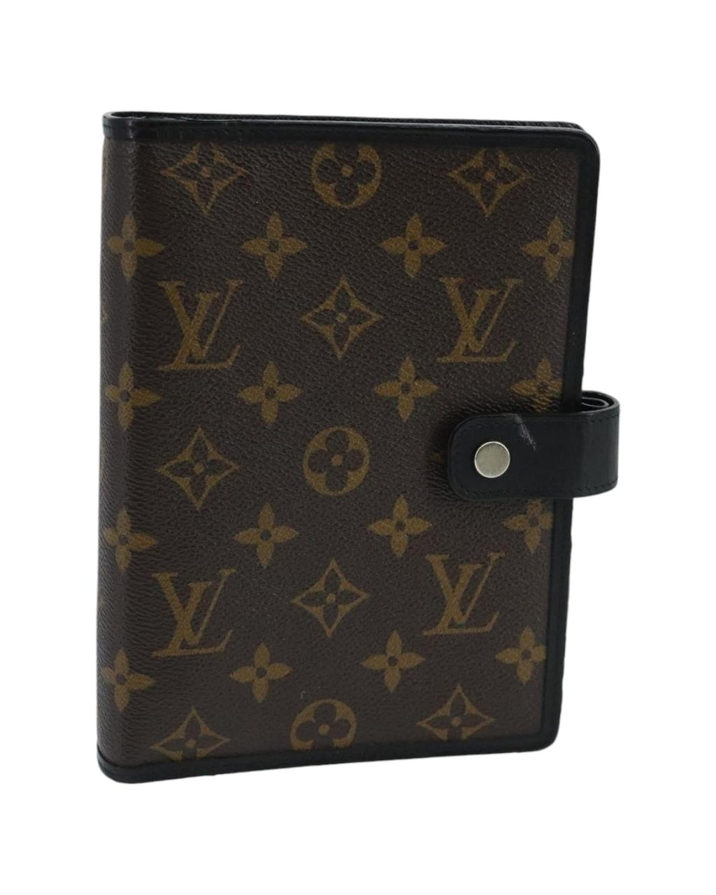 Monogram Canvas Day Planner Cover with Button Clasp