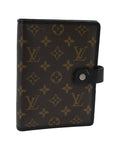 Monogram Canvas Day Planner Cover with Button Clasp
