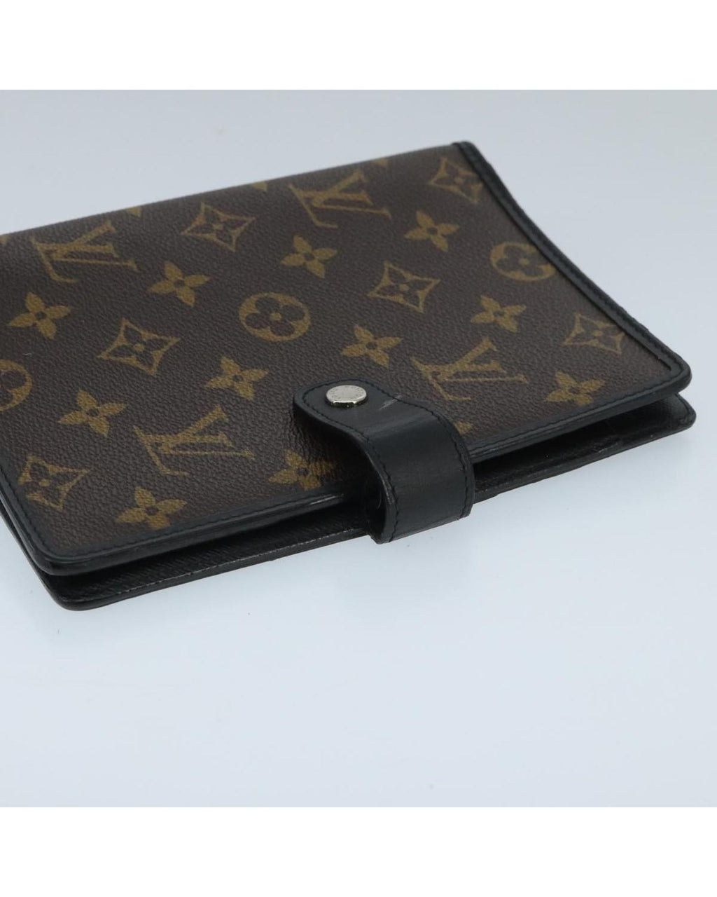 Monogram Canvas Day Planner Cover with Button Clasp
