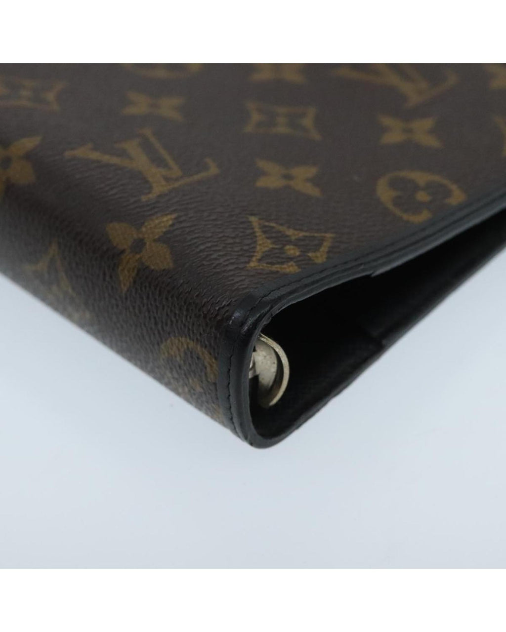 Monogram Canvas Day Planner Cover with Button Clasp