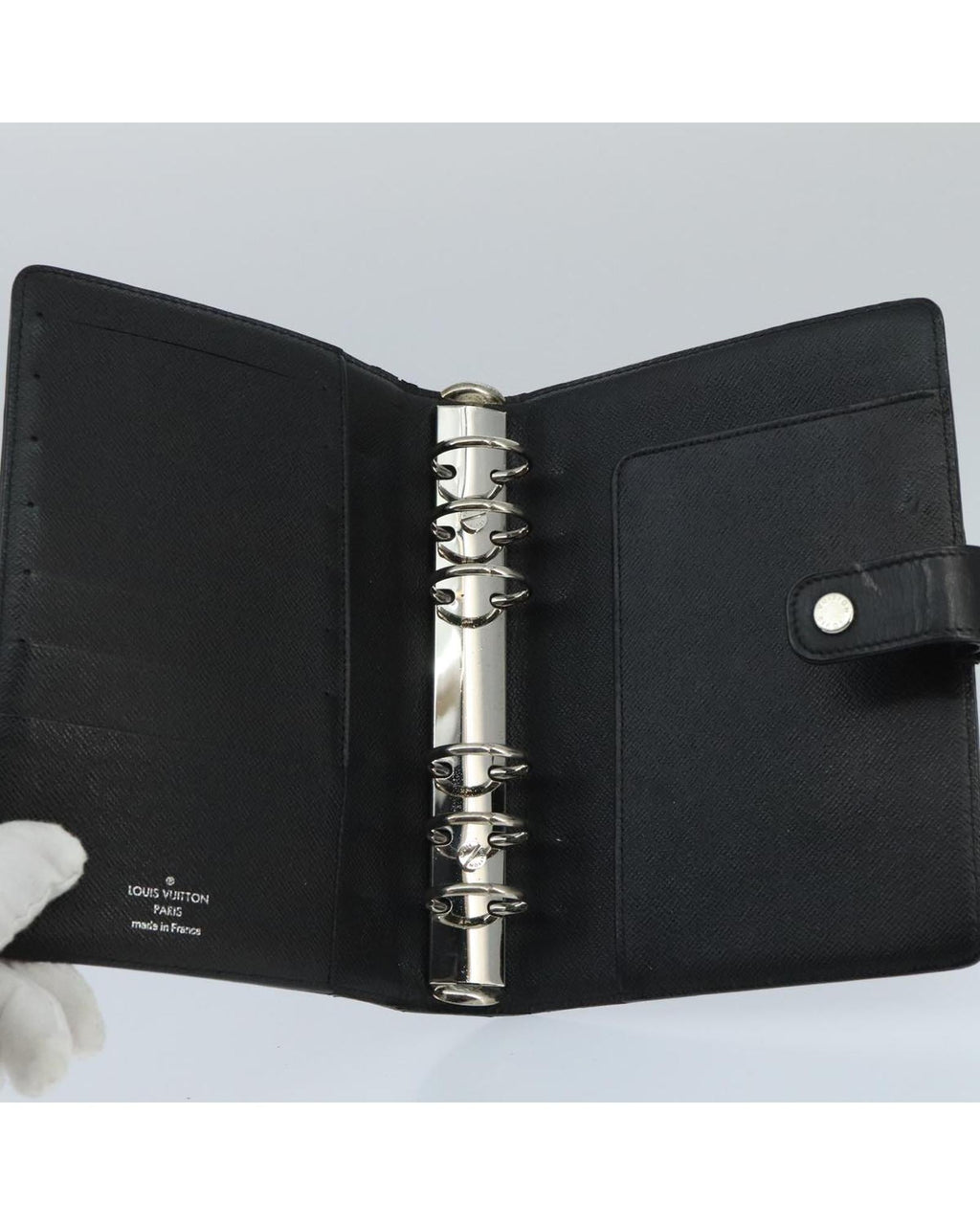 Monogram Canvas Day Planner Cover with Button Clasp