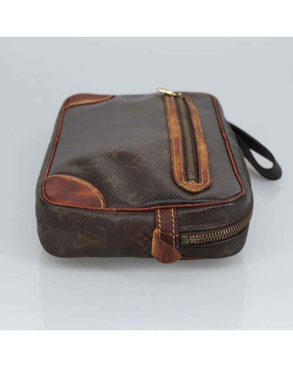 Monogram Canvas Clutch Bag with  Detailing