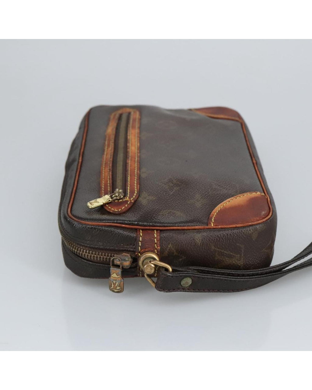 Monogram Canvas Clutch Bag with  Detailing