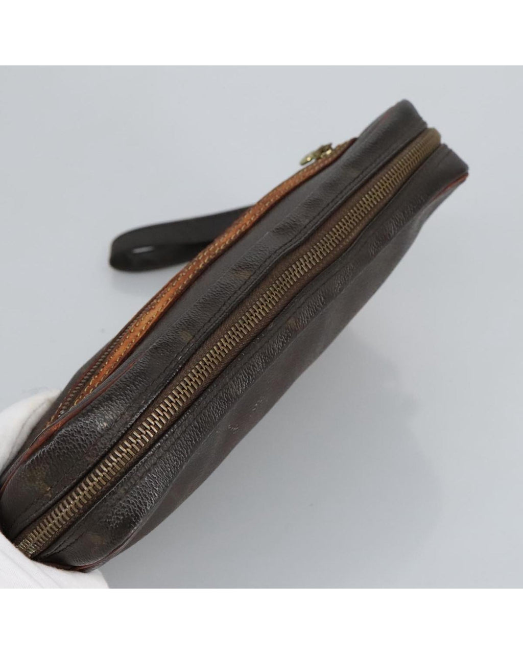 Monogram Canvas Clutch Bag with  Detailing