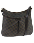 Damier Ebene Canvas Shoulder Bag with Adjustable Strap and Classic Design