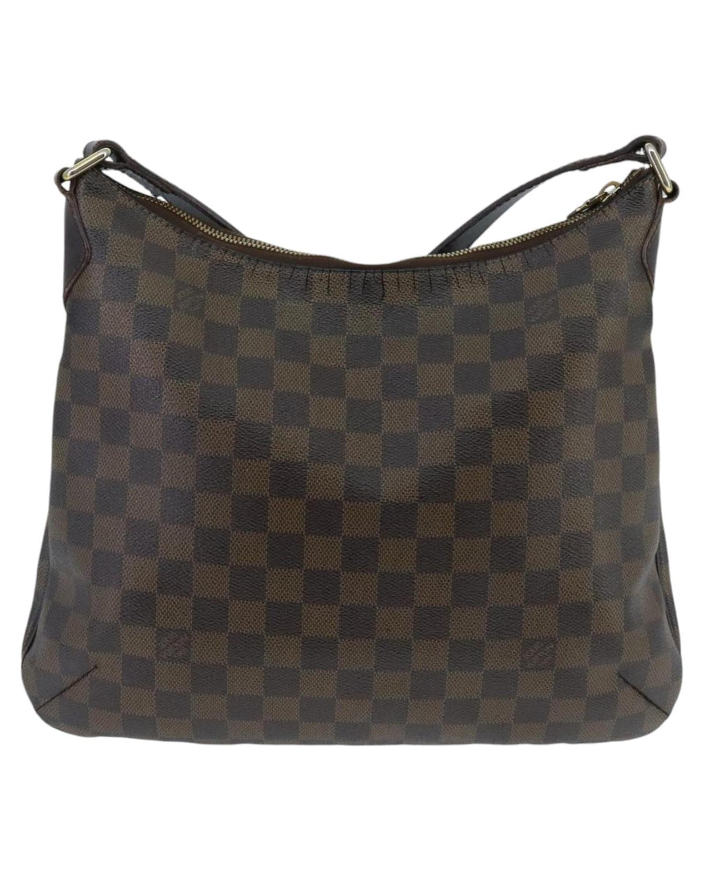 Damier Ebene Canvas Shoulder Bag with Adjustable Strap and Classic Design