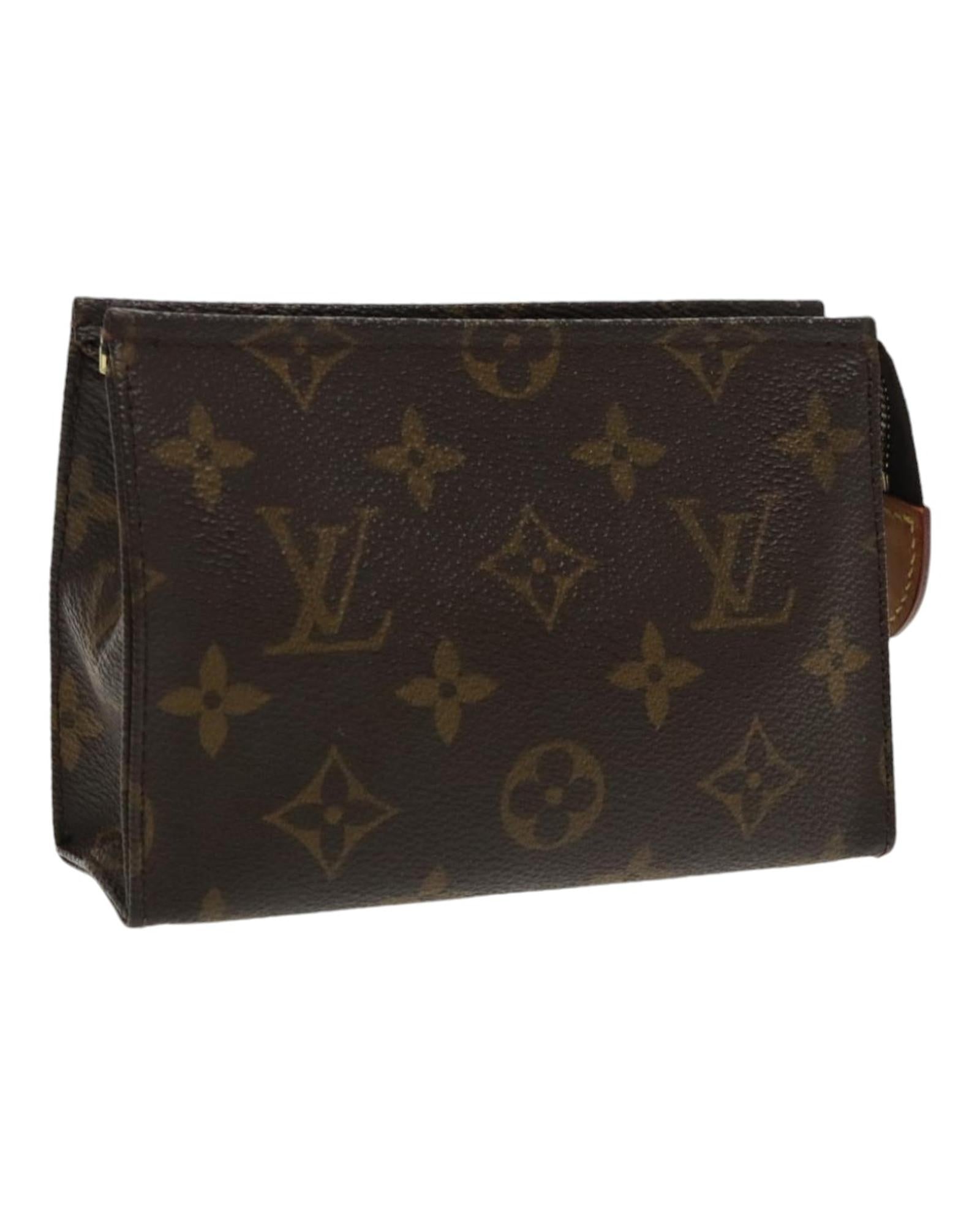 Monogram Poche Toilette 15 Pouch Auth ar12704