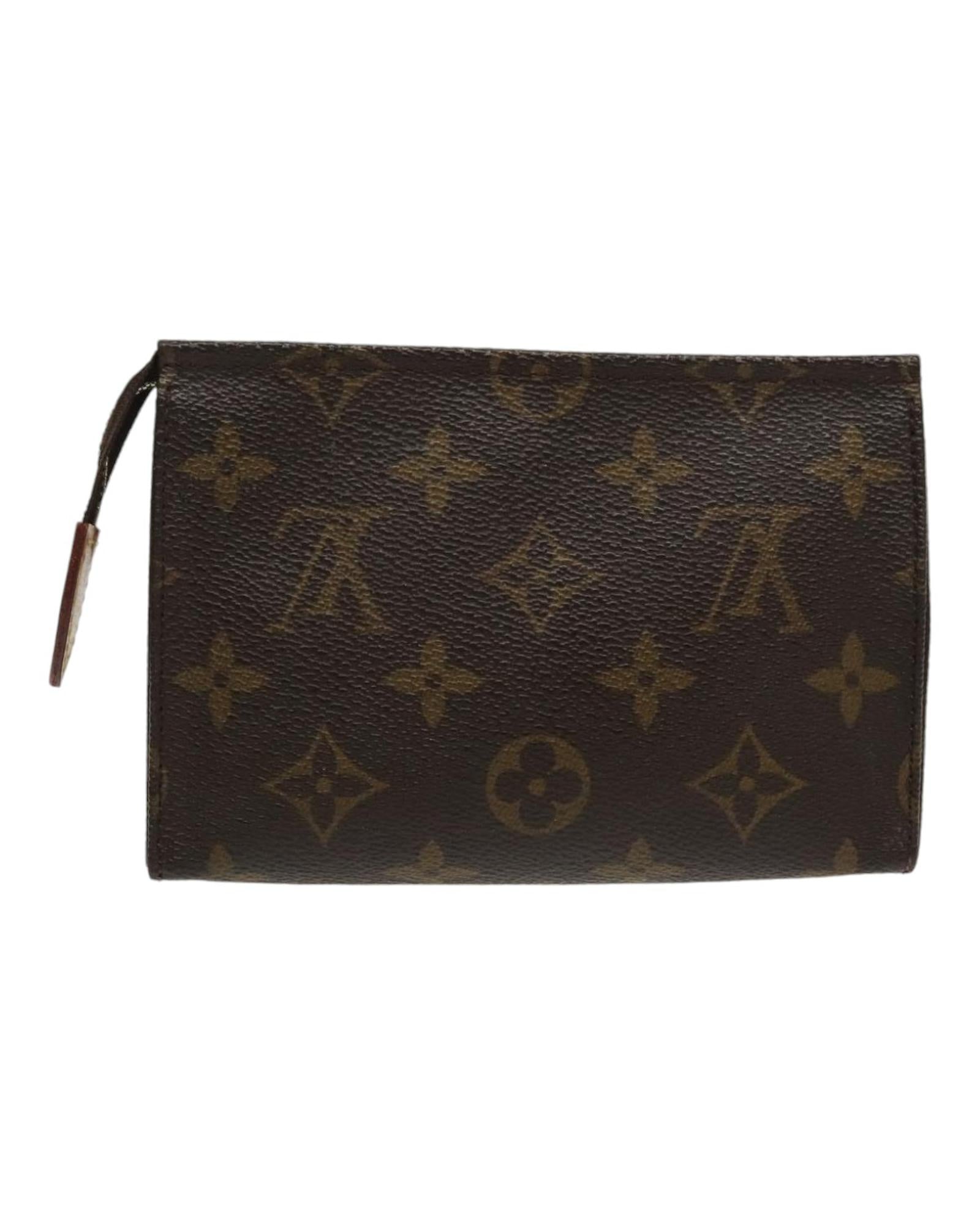 Monogram Poche Toilette 15 Pouch Auth ar12704