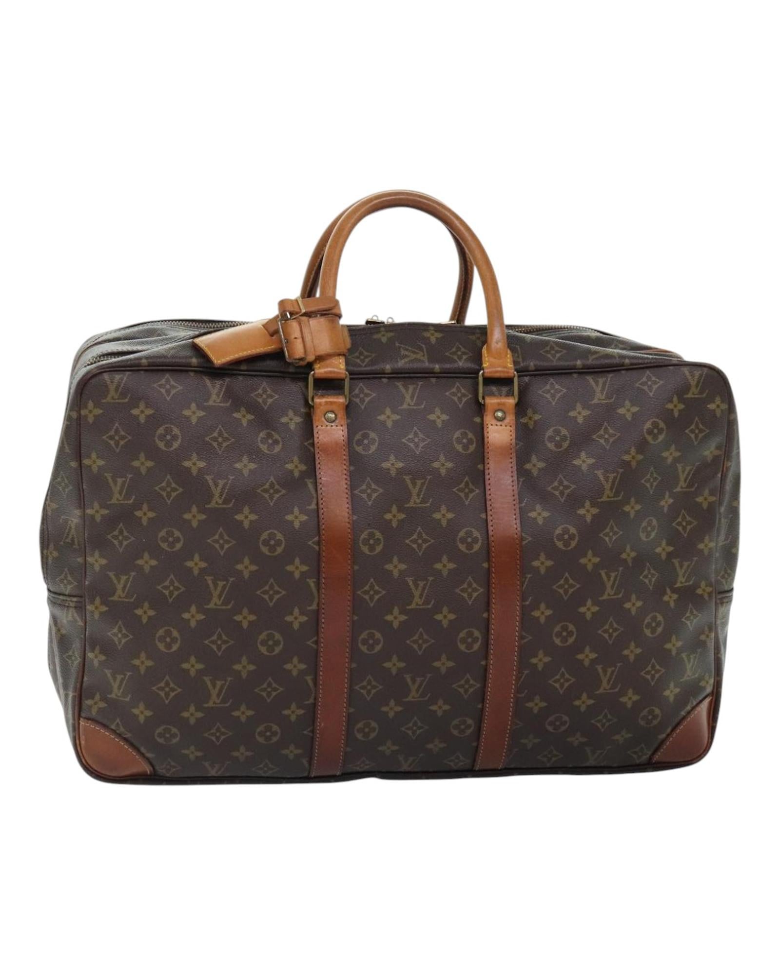 Monogram Canvas Boston Bag with Name Tag and Powanie Accessory