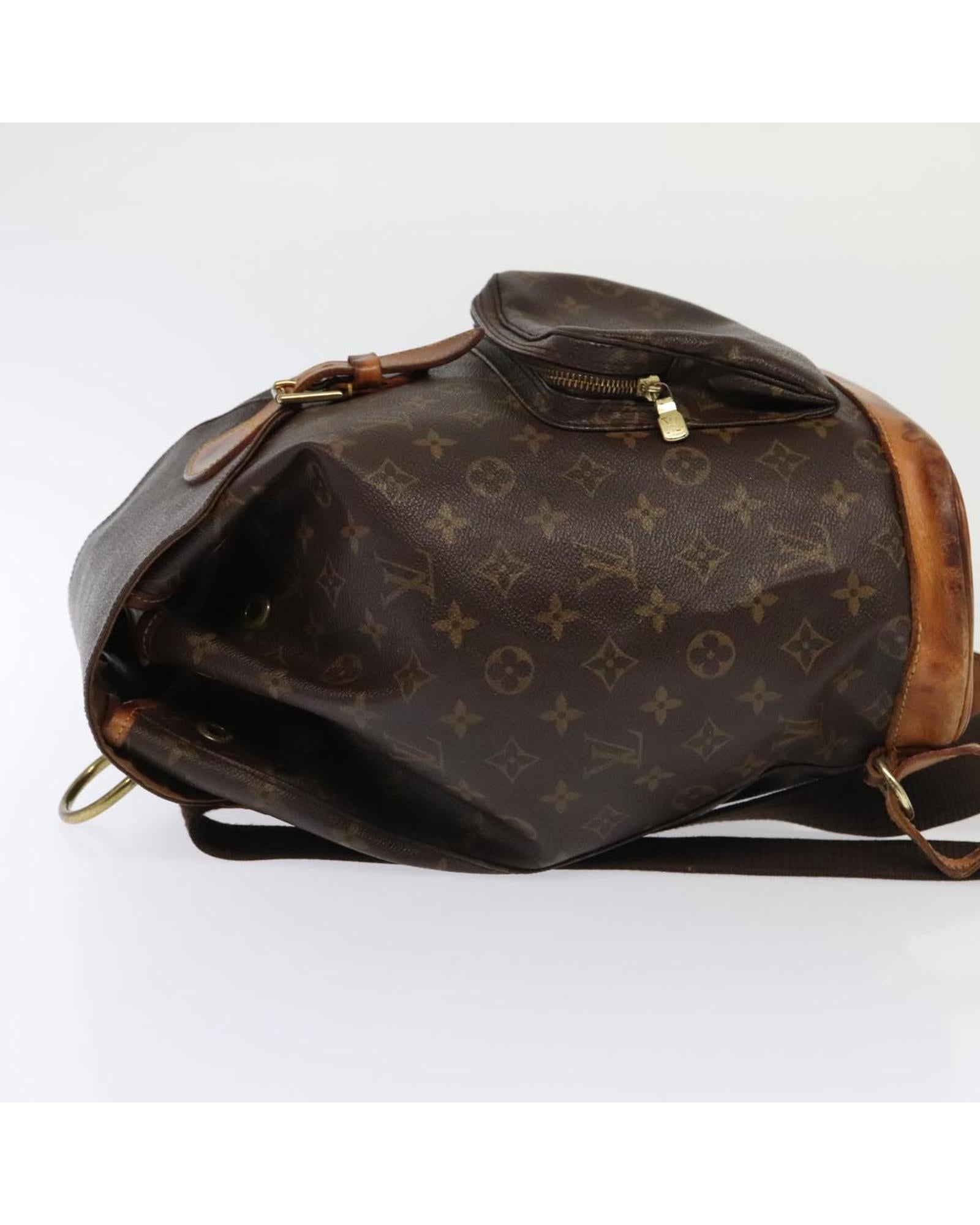 Monogram Montsouris GM Backpack with  LV Design