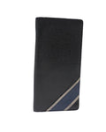 Taiga Leather Long Wallet with Multiple Card Slots and Coin Pocket