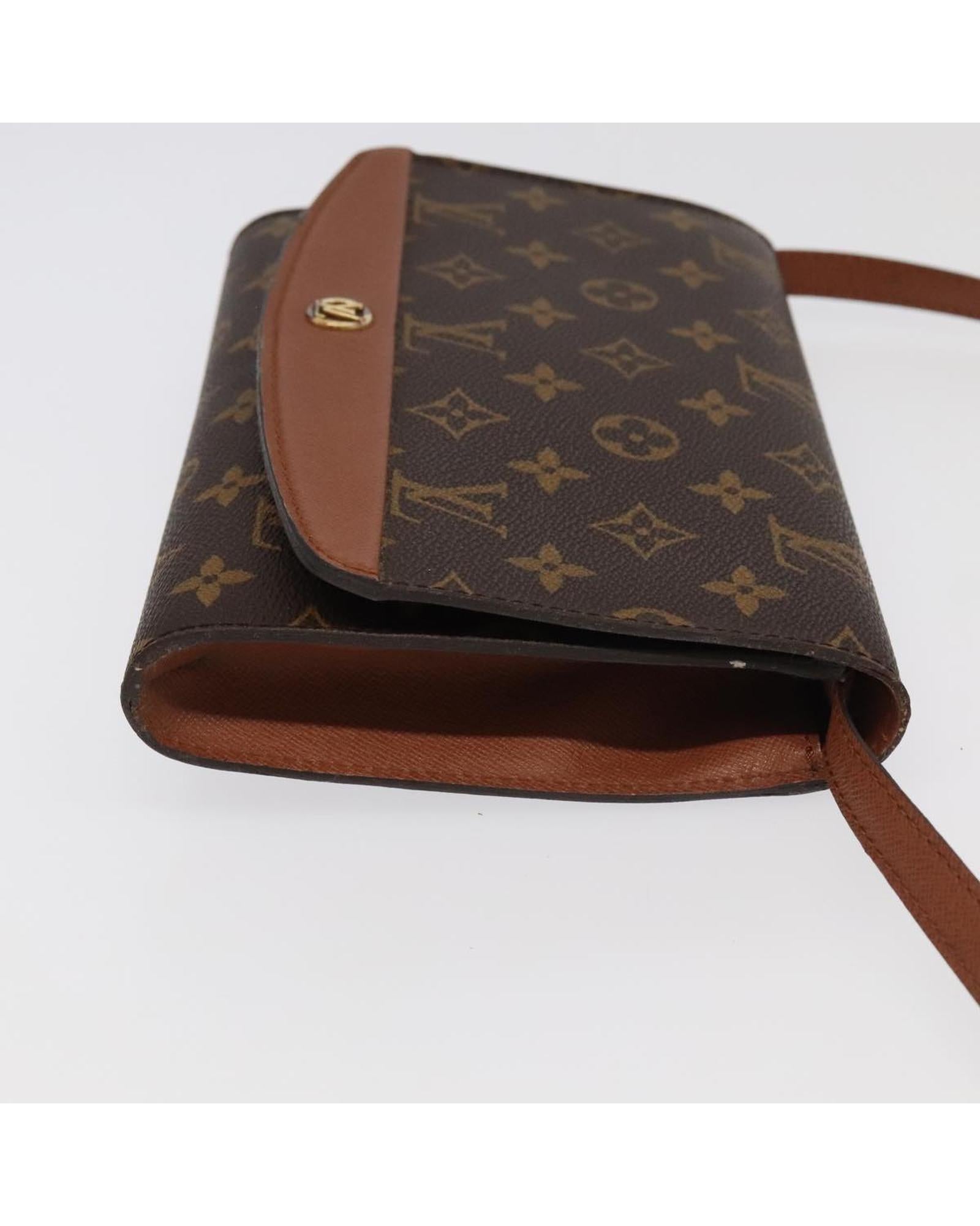Monogram Canvas Shoulder Bag with Adjustable Strap