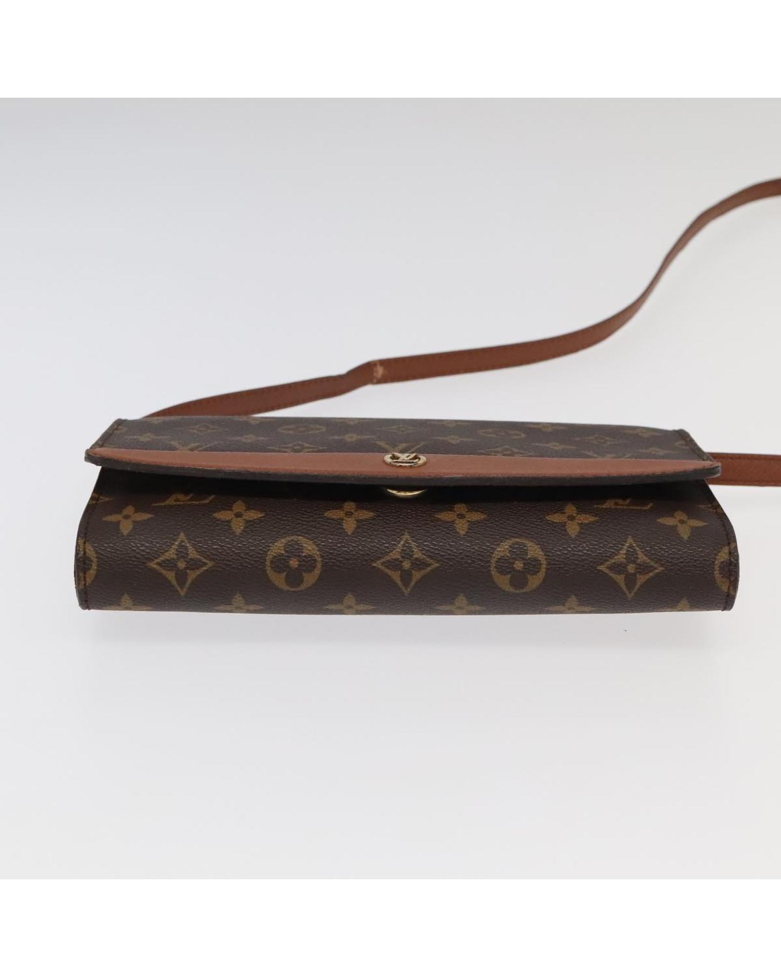 Monogram Canvas Shoulder Bag with Adjustable Strap